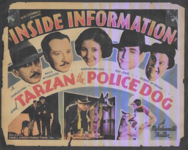 Charles King, Rex Lease, Philo McCullough, Robert McKenzie, Marion Shilling, and Tarzan in Inside Information (1934)