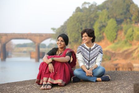 Mukta Barve and Priya Bapat in Aamhi Doghi (2018)