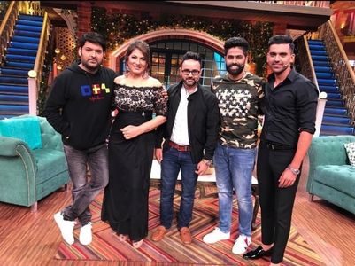 Archana Puran Singh, Parthiv Patel, Suryakumar Yadav, Deepak Chahar, and Kapil Sharma in The Kapil Sharma Show: Parthiv 