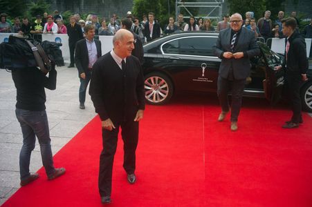 With Josef Bardanashvili and Frederic Thery at the premiere of Corn Island @ Karlovy Vary IFF 2014.