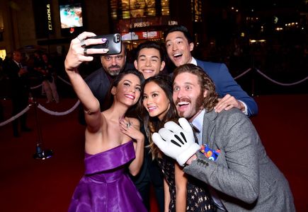 Scott Adsit, Genesis Rodriguez, Jamie Chung, Daniel Henney, T.J. Miller, and Ryan Potter at an event for Big Hero 6 (201