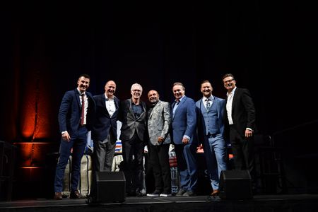 On Stage at Rogers place for Making Coco première