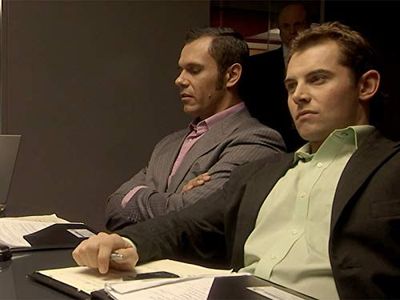 Daniel MacPherson and Aaron Pedersen in City Homicide (2007)