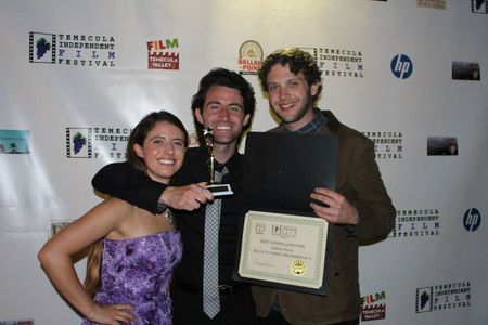 Vinnie Pompo, Matthew Rocca, and Eva Rocca at an event for Bullets, Fangs and Dinner at 8 (2015)