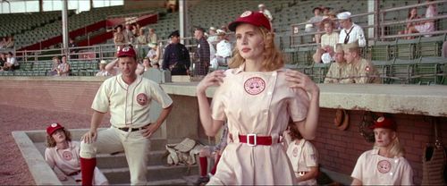 Geena Davis, Tom Hanks, Ann Cusack, and Freddie Simpson in A League of Their Own (1992)