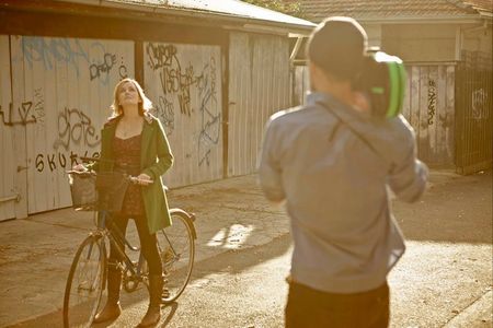 Camille Keenan on set with Ryan Alexander Lloyd.