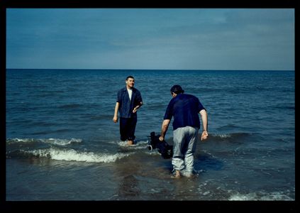 Filming Des Brady on location in Blackpool for the film 