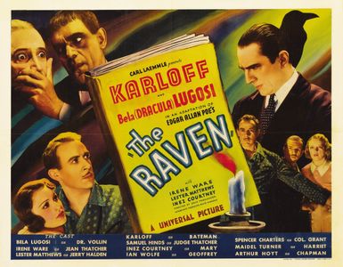 Boris Karloff, Bela Lugosi, Lester Matthews, and Irene Ware in The Raven (1935)