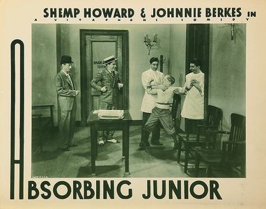 John Berkes, Arthur Havel, Morton Havel, Shemp Howard, and Ken Lundy in Absorbing Junior (1936)