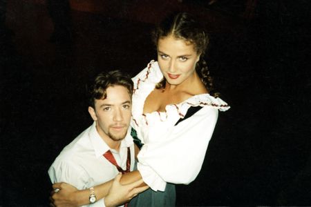 David Faustino & Nicole Nagel on the set of 