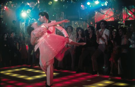 John Travolta and Karen Lynn Gorney in Saturday Night Fever (1977)