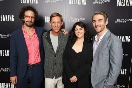 Joshua Davis, Joshuah Bearman, Arthur Spector and Mackenzie Fargo at the premiere of Breaking.