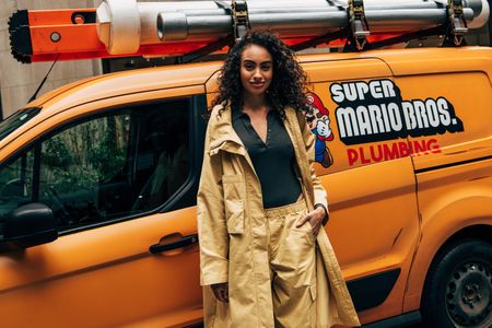 Marissa Hill attends MAR10 day for Super Mario Movie at Nintendo World