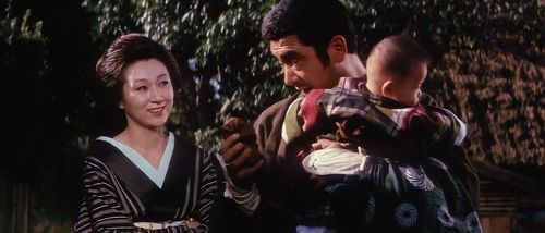 Shintarô Katsu and Hizuru Takachiho in Fight, Zatoichi, Fight (1964)