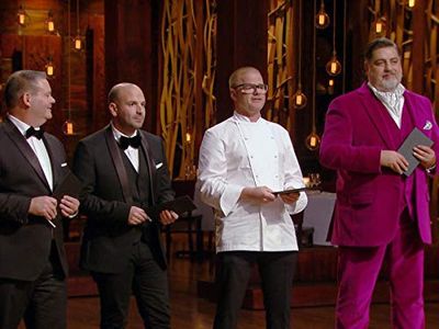 Heston Blumenthal, Matt Preston, George Calombaris, and Gary Mehigan in MasterChef Australia (2009)