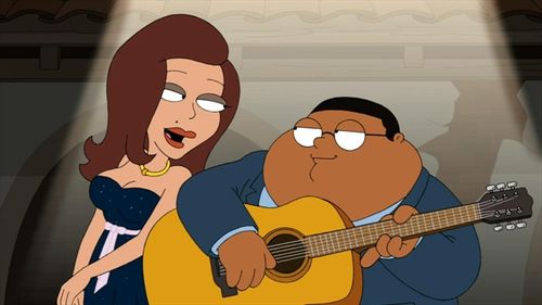 Elia Saldana as Cecilia and Kevin Michael Richardson as Junior in The Cleveland Show