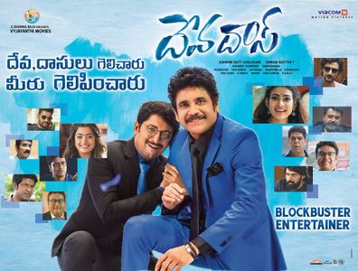 Nagarjuna Akkineni, Rao Ramesh, Prudhviraj, Nani, Vennela Kishore, Aakanksha Singh, and Rashmika Mandanna in Devadas (20