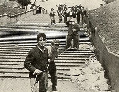 Roscoe 'Fatty' Arbuckle and Charles Avery in Fatty's Day Off (1913)