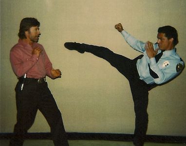 Chuck Norris and Billy Gallo in Walker, Texas Ranger (1993)