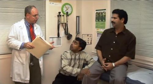 J. Michael Baran, Jacob Gregory, and Josekutty Valiyakallumkal in Akkara Kazhchakal: George Goes to the Doctor (2008)