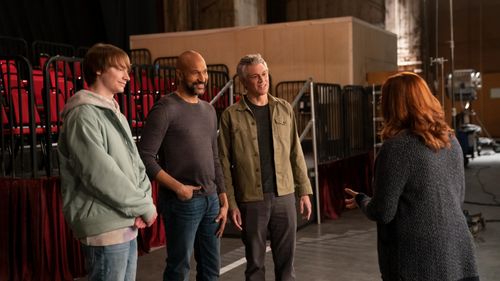 Johnny Knoxville, Calum Worthy, Keegan-Michael Key, and Rachel Bloom in Reboot (2022)