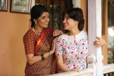 Mukta Barve and Priya Bapat in Aamhi Doghi (2018)