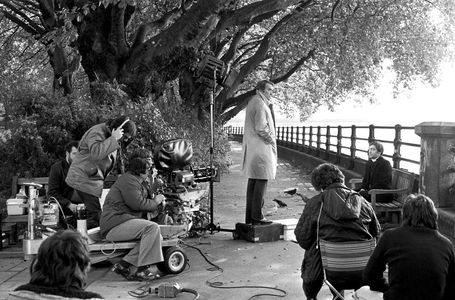 Gregory Peck, Richard Donner, and Patrick Troughton in The Omen (1976)