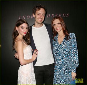 Kaili Vernoff and Anya Taylor Joy cozy up to director Cory Finley at Thoroughbreds screening