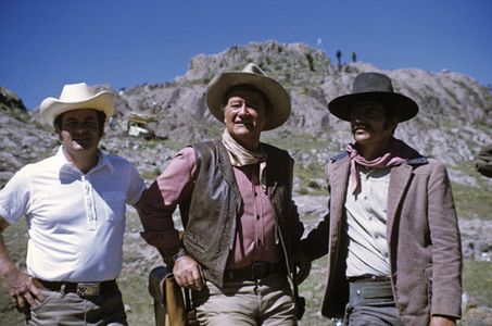 John Wayne, Michael Wayne, and Patrick Wayne in Big Jake (1971)