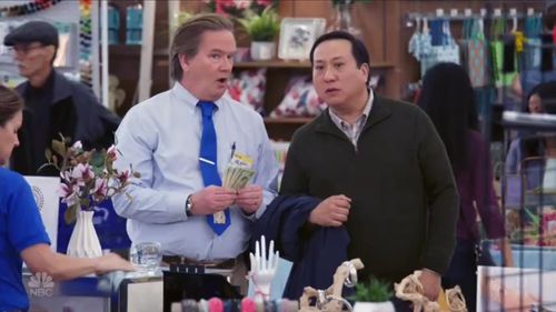 Still Photo of CHRISTOPHER CHEN and Mark McKinney in Season 3, Episode 18 of SUPERSTORE 