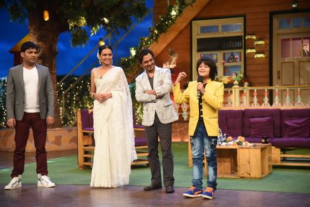 Nawazuddin Siddiqui, Bidita Bag, and Kapil Sharma in The Kapil Sharma Show (2016)