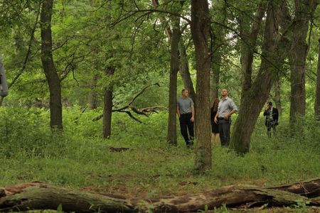 Stephanie Barone, Christos Vasilopoulos, Robin Zamora, and Thorin Meyer in The Survival Games (2012)