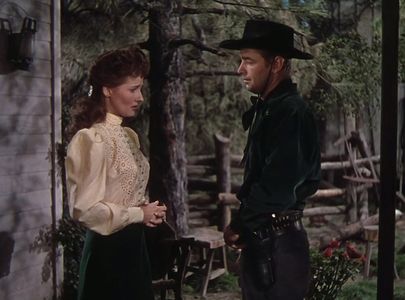 Alan Ladd and Brenda Marshall in Whispering Smith (1948)