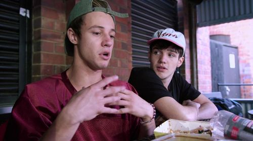 Cameron Dallas and Aaron Carpenter in Chasing Cameron (2016)