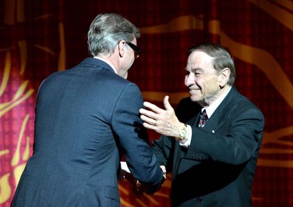 John Lee Hancock and Richard M. Sherman at an event for Saving Mr. Banks (2013)