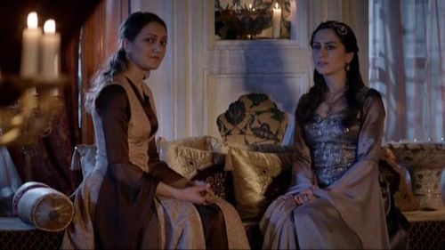 Pinar Caglar Genctürk and Selen Öztürk in The Magnificent Century (2011)