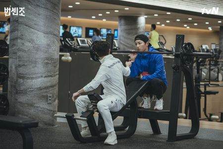 Song Joong-ki and Kwak Dong-yeon in Vincenzo (2021)