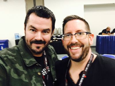 Producer Andrew Gernhard with TV Guide's Damian Holbrook from Comic-Con (2017)