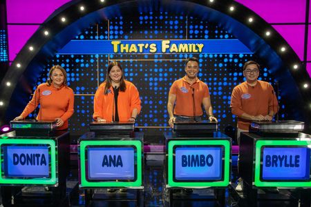 Donita Rose, Bimbo Bautista, Ana Abiera, and Brylle Mondejar in Family Feud Philippines (2022)