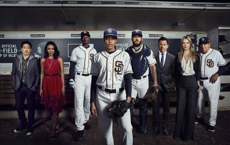 Mark-Paul Gosselaar, Ali Larter, Mark Consuelos, Dan Lauria, Mo McRae, Tim Jo, Meagan Holder, and Kylie Bunbury in Pitch