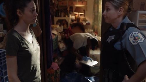 Emmy Rossum and Linda Burzynski in Shameless (2011)