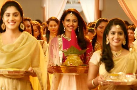 Dhanya Balakrishna and Rakul Preet Singh in Jaya Janaki Nayaka (2017)