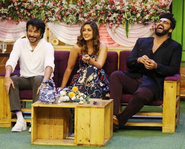 Anil Kapoor, Arjun Kapoor, and Ileana D'Cruz in The Kapil Sharma Show (2016)