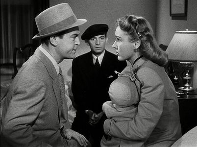 Lynn Merrick, Chester Morris, and George E. Stone in A Close Call for Boston Blackie (1946)