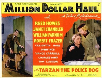 Janet Chandler, William Farnum, Reed Howes, and Tarzan in Million Dollar Haul (1935)