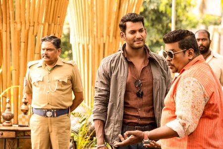 K.S. Ravikumar, Parthiban Radhakrishnan, and Vishal in Ayogya (2019)