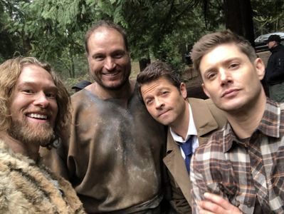 Jensen Ackles, Misha Collins, Michael Jonsson, and Andre Tricoteux