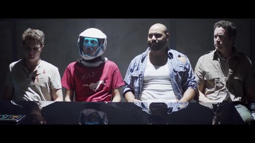 Burnie Burns, Colton Dunn, Gavin Free, and Michael Jones in Lazer Team (2015)