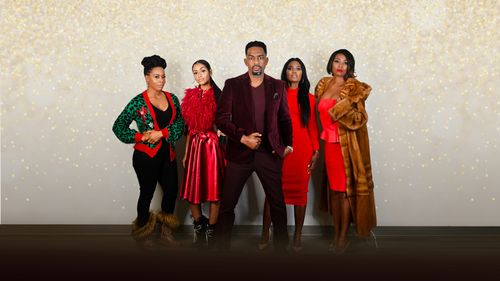 Vanessa Williams, Bill Bellamy, Denise Boutte, Brandee Evans, and Tyler Abron in A Rich Christmas (2021)