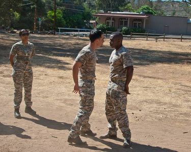 Me yelling at some Private on Set